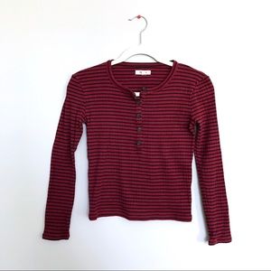 Madewell Striped Long Sleeved Shirt